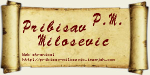 Pribisav Milošević vizit kartica